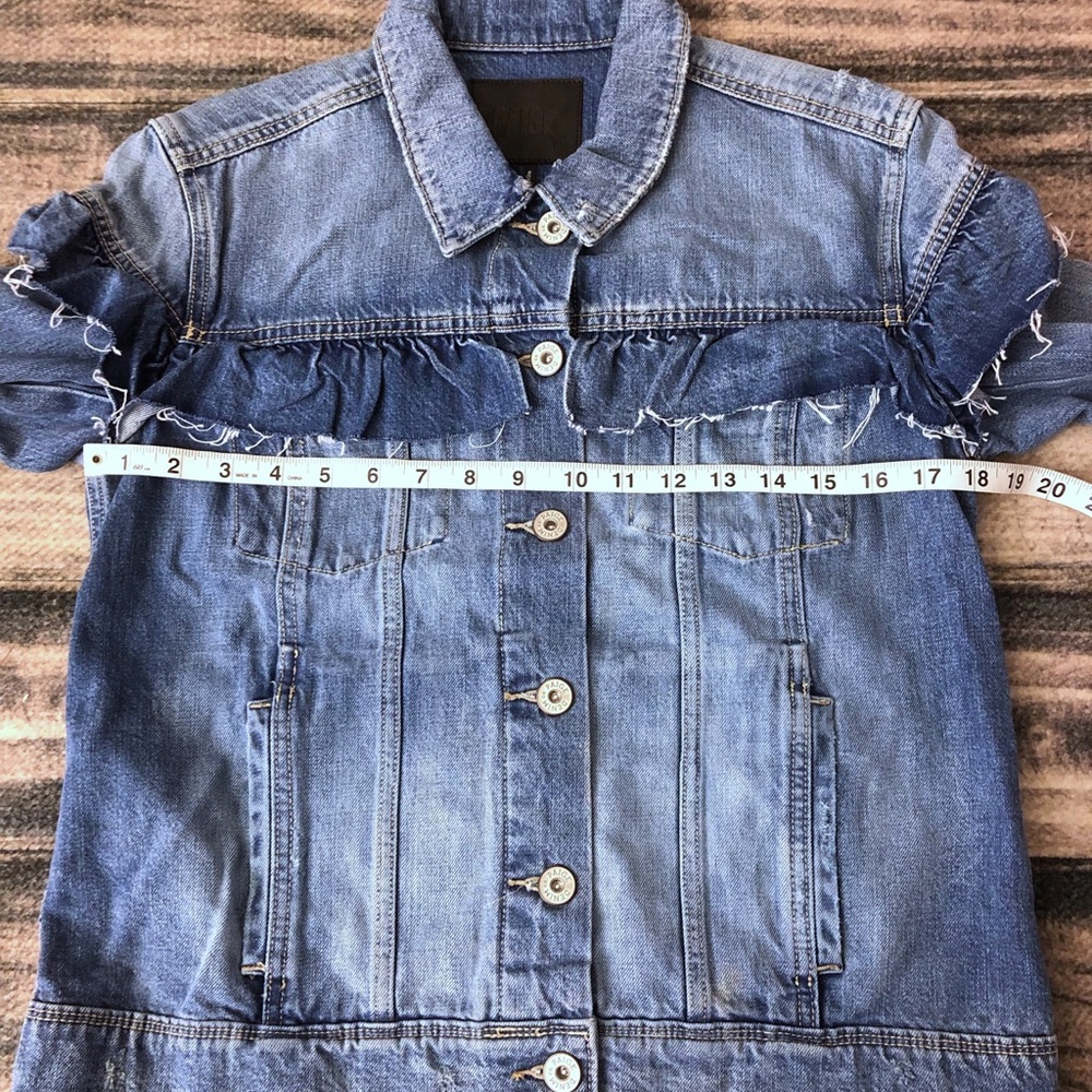 Paige Heidi Ruffle Denim Jacket MSRP $239 - Picture 5 of 8